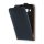 Huawei Y6 II 2016 fekete szilikon keretes vékony műbőr flip tok