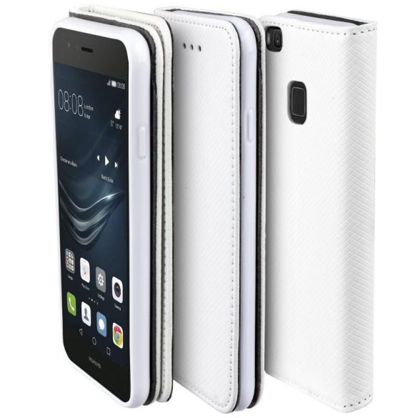 Samsung Galaxy J3 Prime 2017 USA telefon tok, könyvtok, oldalra nyíló tok, mágnesesen záródó, SM-J327, fehér