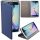 Huawei P8 Lite 2017 P9 Lite 2017 telefon tok, könyvtok, oldalra nyíló tok, mágnesesen záródó, sötétkék