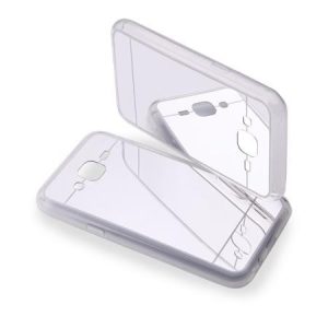 Samsung J327 Galaxy J3 Prime 2017 USA ezüst tükrös szilikon hátlap tok