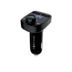 Bluetooth FM transmitter, 2xUSB / SD kártyaolvasó, 3.1A / 1A, LED kijelző, fekete, Forever TR-330