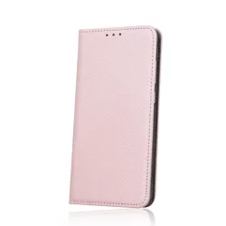   Huawei Y3 2017 telefon tok, könyvtok, oldalra nyíló tok, mágnesesen záródó, rose gold, Smart Magnet