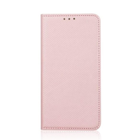 Huawei Y3 2017 telefon tok, könyvtok, oldalra nyíló tok, mágnesesen záródó, rose gold