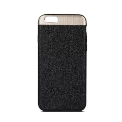   Beeyo Glossy Samsung A320 Galaxy A3 2017 fekete csillámos hátlap tok