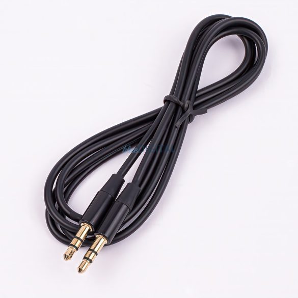 Univerzális jack-jack audio kábel, 3.5mm, fekete, 1M, Maxlife
