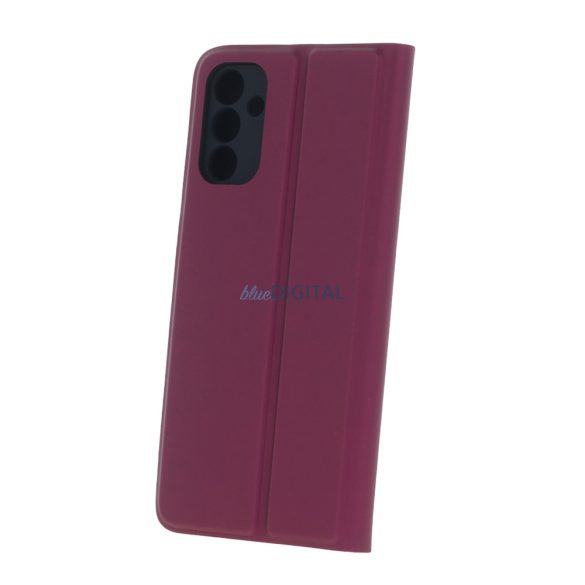 iPhone 11 (6.1") telefon tok, könyvtok, notesz tok, oldalra nyíló tok, mágnesesen záródó, bordó, Smart Soft