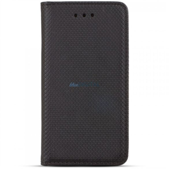 Samsung Galaxy A05 telefon tok, könyvtok, oldalra nyíló tok, mágnesesen záródó, SM-A055, fekete