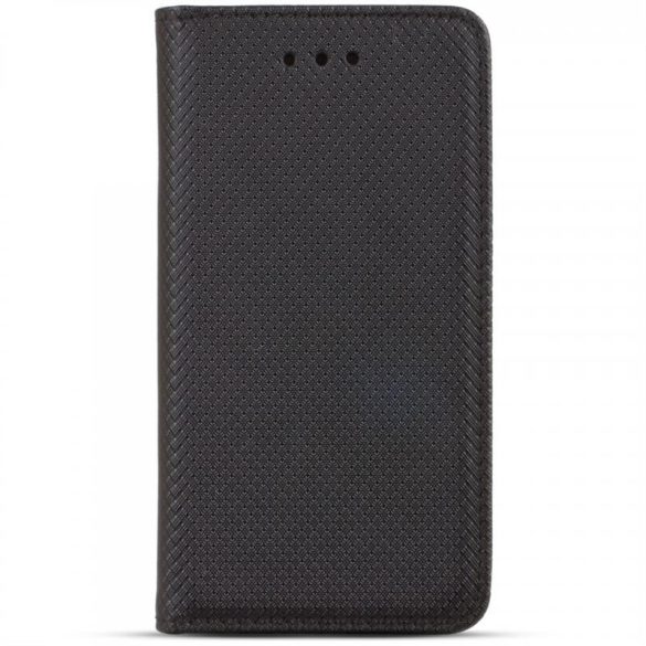 Motorola Moto G6 telefon tok, könyvtok, oldalra nyíló tok, mágnesesen záródó, fekete