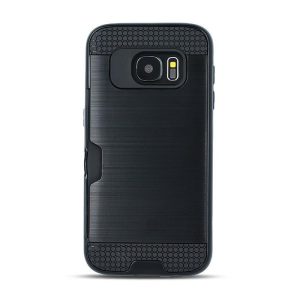 LG K10 2018 ütésálló hátlap tok, fekete, Defender Card