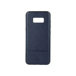   Beeyo Premium Huawei Y5 2018 / Honor 7S sötétkék műbőr bevonatos szilikon tok