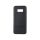 Beeyo Premium Samsung A750 Galaxy A7 2018 fekete műbőr bevonatos szilikon tok