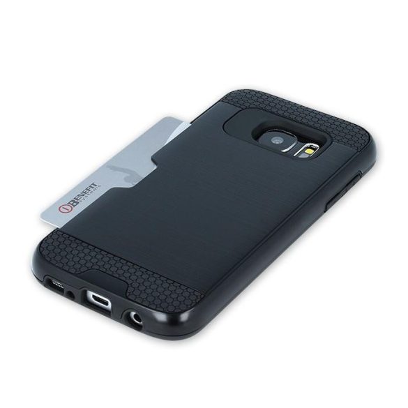 iPhone XS Max (6,5") ütésálló hátlap tok, fekete, Defender Card 