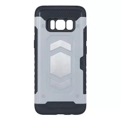   Samsung Galaxy J6 Plus ütésálló hátlap tok, mágneses, ezüst, SM-J610, Defender Magnetic