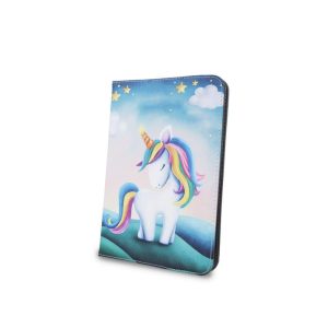 Univerzális tablet könyvtok, mintás, 7"-8", Unicorn