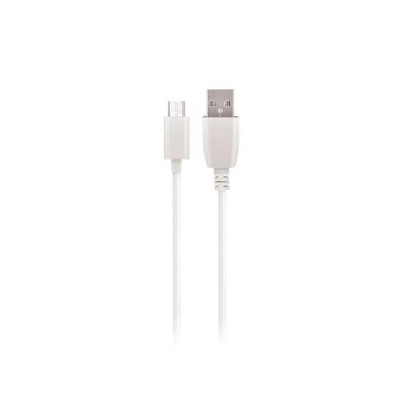 Micro USB adatkábel, 3A, 1M, fehér, Maxlife