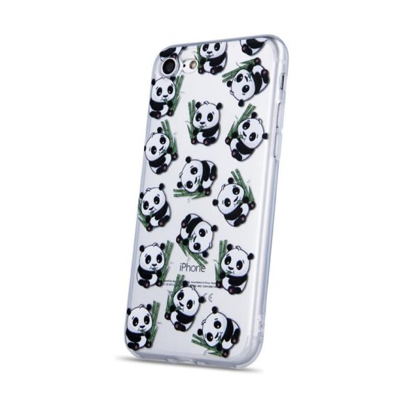 iPhone XS Max (6,5") panda mintás szilikon tok