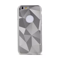   Samsung Galaxy A10 hátlap tok, szilikon tok, ezüst, SM-A105, Geometric Shine
