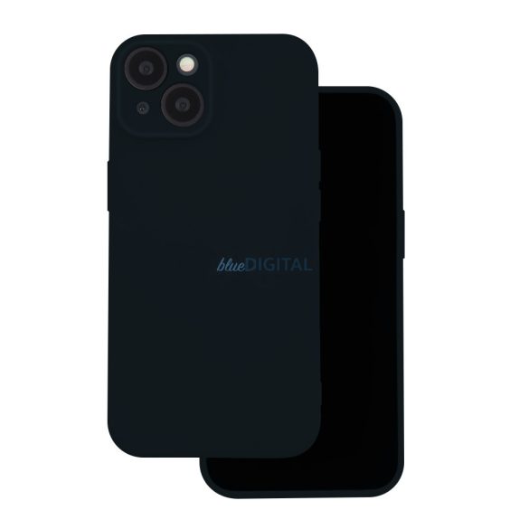 iPhone X / XS (5.8") szilikon tok, hátlap tok, velúr belső, fekete, matt, Silicone Case