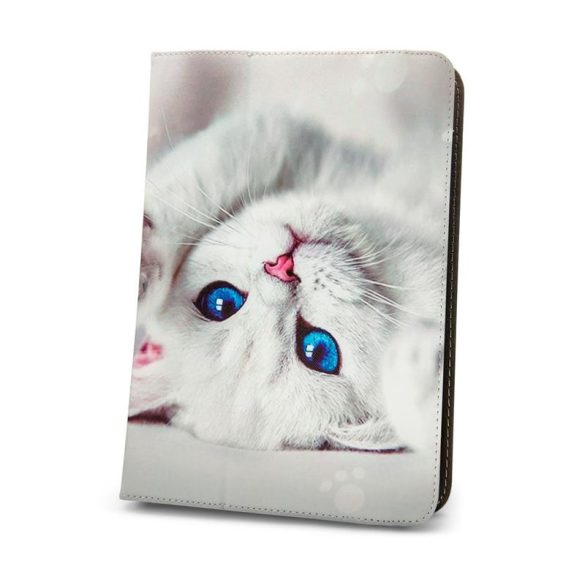 Univerzális tablet könyvtok, mintás, 9"-10", Cute Kitty