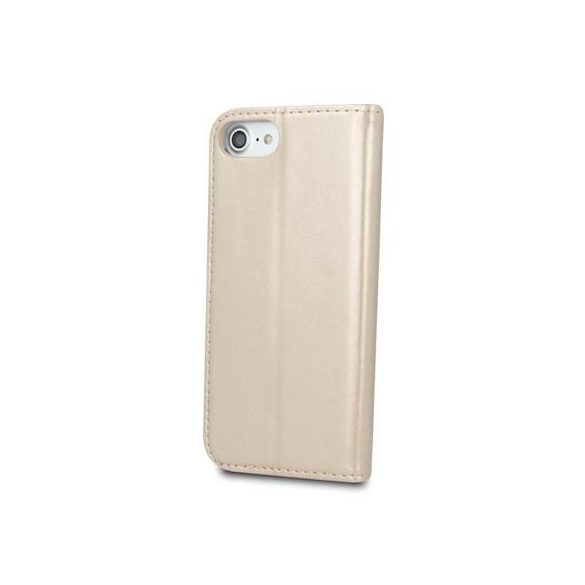 LG K20 telefon tok, könyvtok, notesz tok, oldalra nyíló tok, mágnesesen záródó, X120, arany, Smart Magnetic