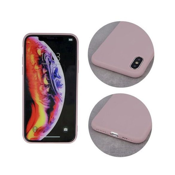Samsung Galaxy S8 szilikon tok, hátlap tok, SM-G950, púder rózsaszín, matt