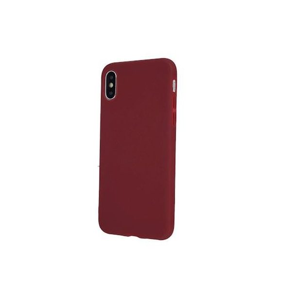 iPhone 11 (6,1") szilikon tok, hátlap tok, bordó, matt