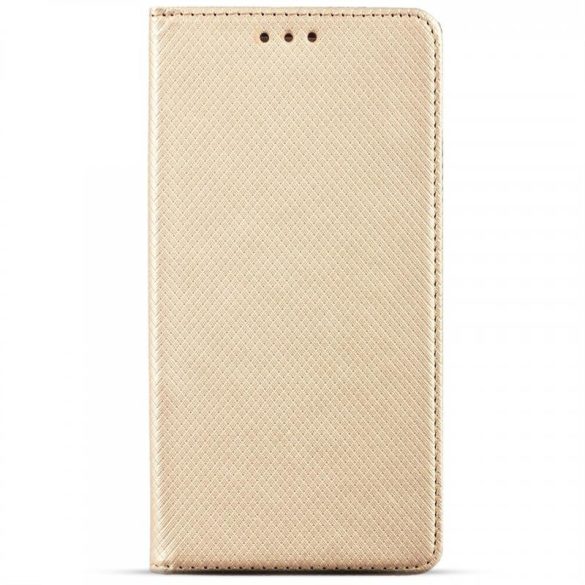 Samsung Galaxy S10 Lite / A91 telefon tok, könyvtok, oldalra nyíló tok, mágnesesen záródó, SM-G770, arany