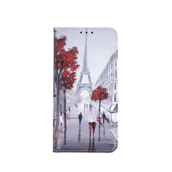 iPhone 11 Pro (5,8") telefon tok, könyvtok, oldalra nyíló tok, mágnesesen záródó, "Lovers in Paris 2" mintás, Smart Trendy