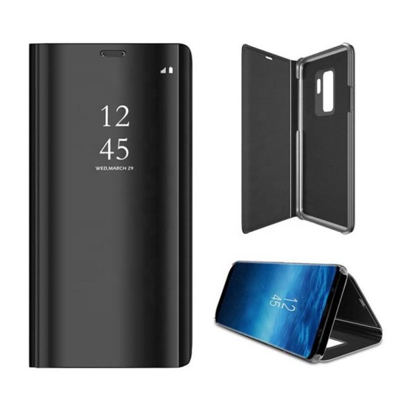Smart Clear View Samsung G980 Galaxy S20 4G / S20 5G fekete okos könyvtok
