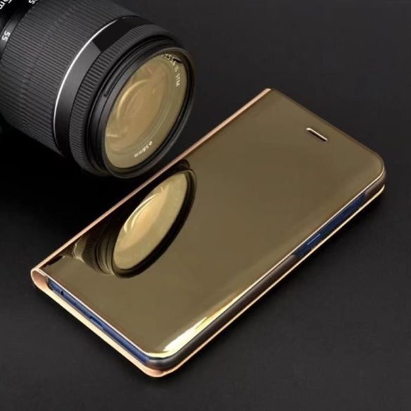 Smart Clear View Samsung G980 Galaxy S20 4G / S20 5G arany okos könyvtok