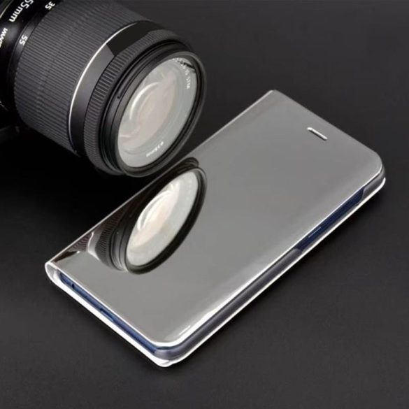 Smart Clear View Samsung G980 Galaxy S20 4G / S20 5G ezüst okos könyvtok