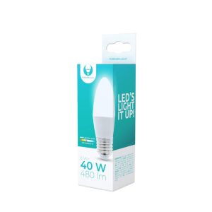 LED izzó E27 / C37, 6W, 4500K, 480lm, semleges fehér fény, Forever Light