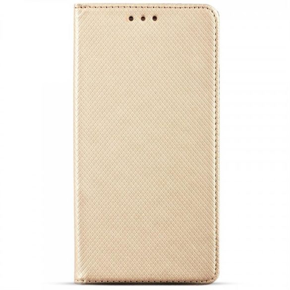 Xiaomi Redmi Note 9 Pro / Note 9S / Note 9 Pro Max telefon tok, könyvtok, oldalra nyíló tok, mágnesesen záródó, arany