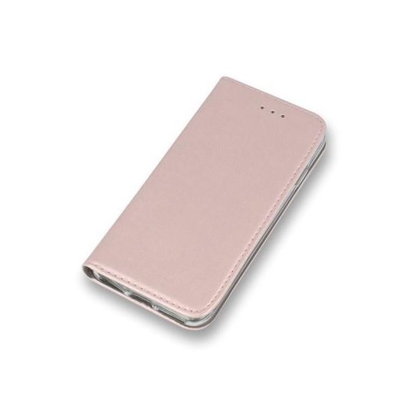 Huawei P40 telefon tok, könyvtok, notesz tok, oldalra nyíló tok, mágnesesen záródó, rose gold, Smart Magnetic