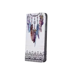  Huawei Y5P telefon tok, könyvtok, oldalra nyíló tok, mágnesesen záródó, "Boho 2" mintás, Smart Trendy