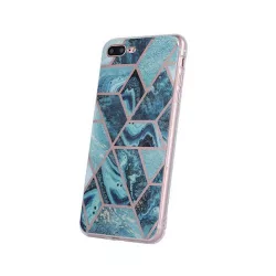   iPhone 12 Mini (5,4") hátlap tok, TPU tok, márvány mintás, zöld, Geometric Marmur