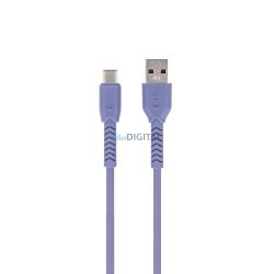 Type-C gyorstöltő adatkábel, 3A, 1M, lila, Maxlife