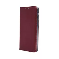   Samsung Galaxy A42 5G telefon tok, könyvtok, notesz tok, oldalra nyíló tok, mágnesesen záródó, SM-A426, bordó, Smart Magnetic