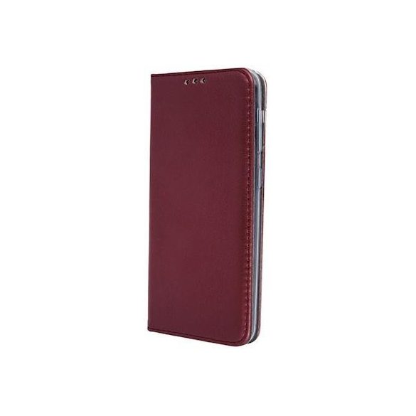 Samsung Galaxy A42 5G telefon tok, könyvtok, notesz tok, oldalra nyíló tok, mágnesesen záródó, SM-A426, bordó, Smart Magnetic