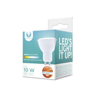 LED izzó GU10, 1W, 6000K, 90lm, hideg fehér fény, Forever Light