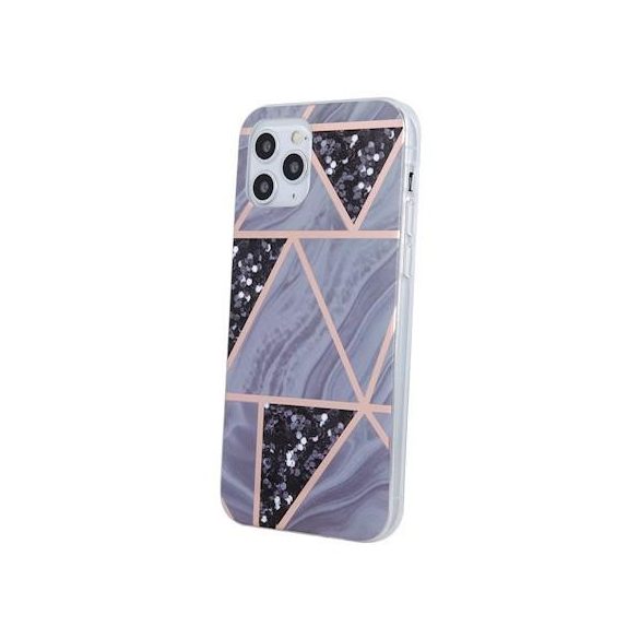 Samsung Galaxy A02s hátlap tok, TPU tok, márvány mintás, SM-A025, Geometric Marmur Graphite