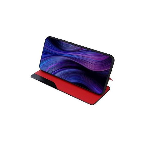 Smart view TPU Samsung A725 Galaxy A72 4G / A726 Galaxy A72 5G piros okos könyvtok