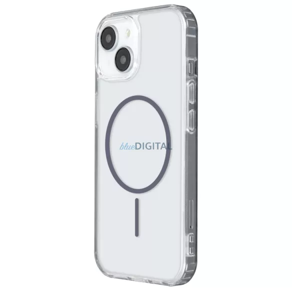 iPhone 16 Pro Max (6.9") szilikon tok, átlátszó, 1,5mm, szürke, Anti Shock Thin Mag