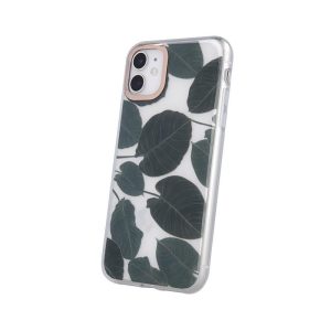 Samsung Galaxy A21s hátlap tok, TPU tok, levél mintás, SM-A217, Ultra Trendy Green Leaves