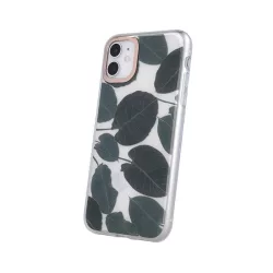   Xiaomi Redmi 9T hátlap tok, TPU tok, levél mintás, Ultra Trendy Green Leaves