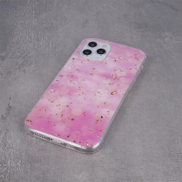 iPhone 11 Pro (5,8") hátlap tok, TPU tok, Gold Glam Pink