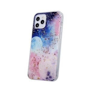 iPhone 12 Mini (5,4") hátlap tok, TPU tok, Gold Glam Galactic