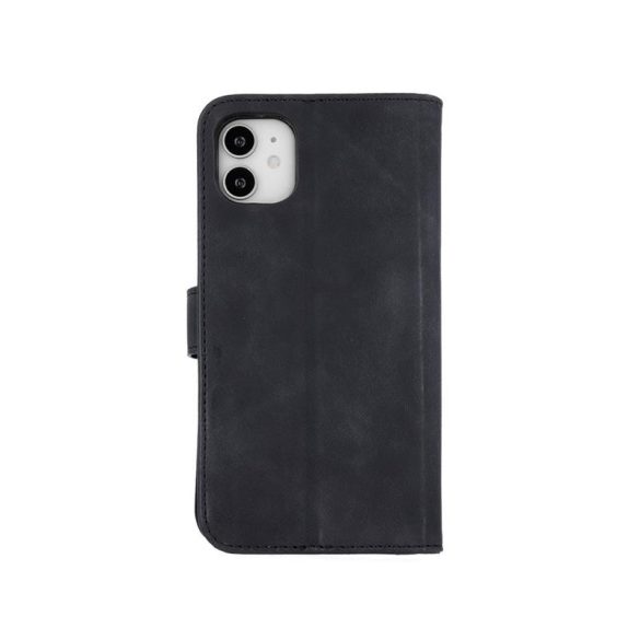 Samsung Galaxy S9 Plus könyvtok, mágneszáras, flip tok, szilikon keretes, fekete, SM-G965, Smart Velvet