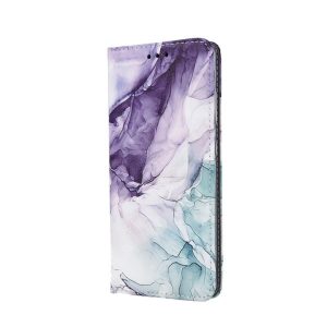 iPhone 13 Pro (6,1") telefon tok, könyvtok, oldalra nyíló tok, mágnesesen záródó, márvány mintás "marble 5", Smart Trendy