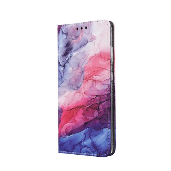 iPhone 13 Pro (6,1") telefon tok, könyvtok, oldalra nyíló tok, mágnesesen záródó, márvány mintás "marble 8", Smart Trendy